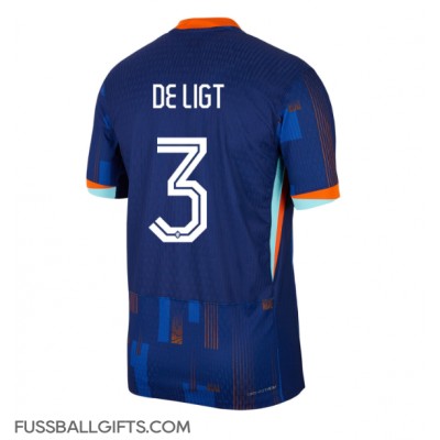Niederlande Matthijs de Ligt #3 Fußballbekleidung Auswärtstrikot EM 2024 Kurzarm Niederlande Matthijs de Ligt #3 Fußballbekleidung Auswärtstrikot EM 2024 Kurzarm